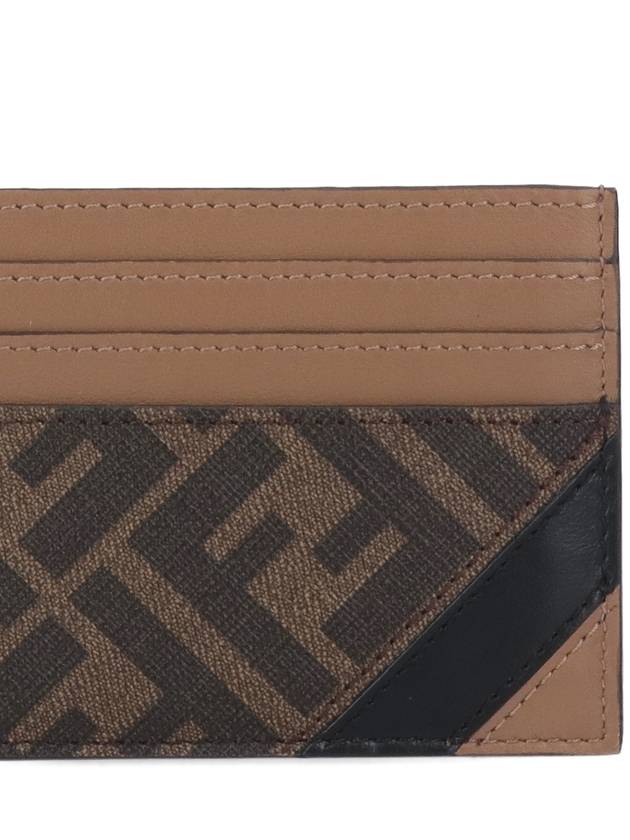 FF Logo Card Wallet Brown - FENDI - BALAAN 4