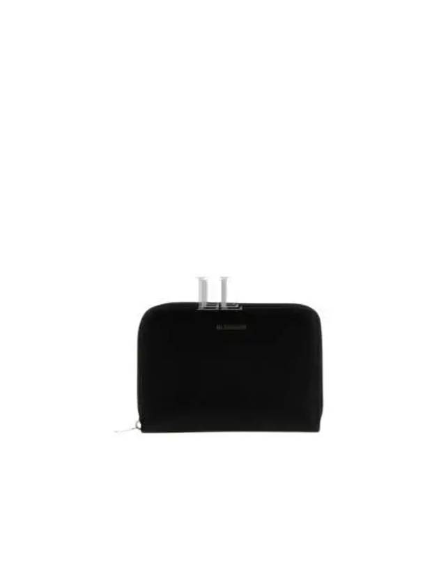 Logo Zip Around Half Wallet Black - JIL SANDER - BALAAN 2