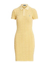 Cable Polo Knit Midi Dress Yellow - POLO RALPH LAUREN - BALAAN 1