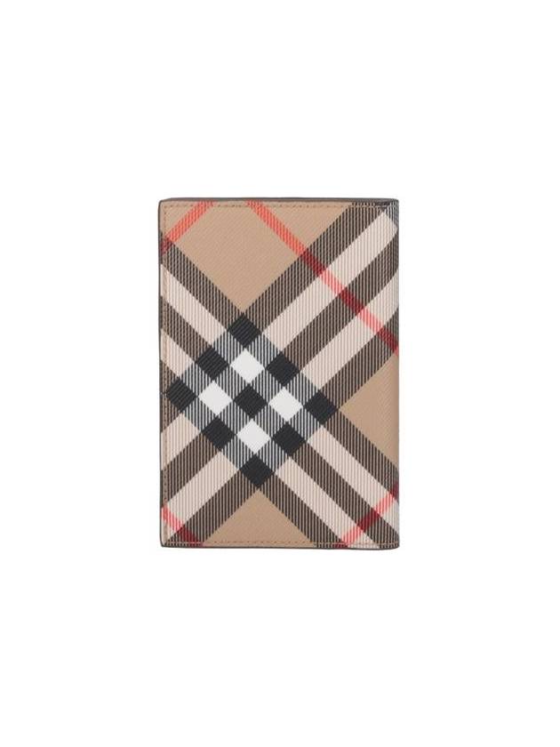 Check Passport Wallet Beige - BURBERRY - BALAAN 4