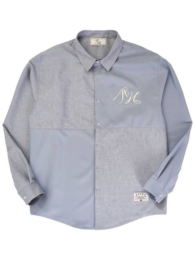 ah24 01shgy checkerboard Shirts Checkerboard shirt Gray - ASIHA - BALAAN 1