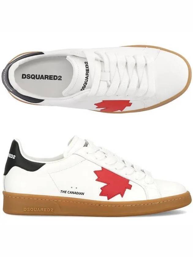 Boxer Logo Low Top Sneakers White - DSQUARED2 - BALAAN 2