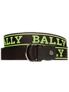 COPPER 40M Black Fluorescent Logo Belt 6229099 - BALLY - BALAAN 2