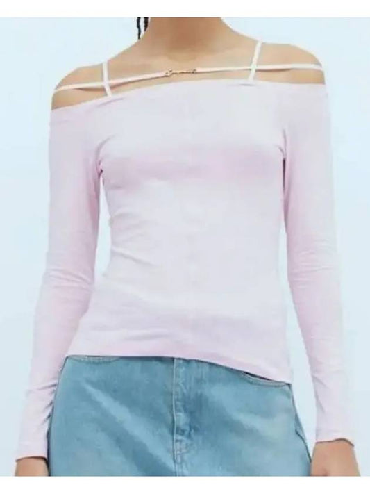 Women's Sierra Signature Long Sleeve T-Shirt Pink - JACQUEMUS - BALAAN 2