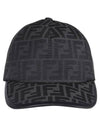 FF Monogram Ball Cap Black - FENDI - BALAAN 1