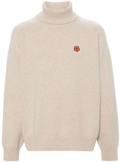 Boke Flower Knit Turtleneck Beige - KENZO - BALAAN 2