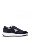 Nubuck Nylon Low Top Sneakers Black - PRADA - BALAAN 2