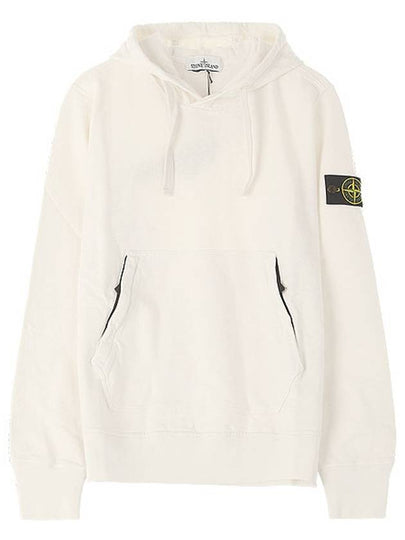 Garment dyed ivory hoodie - STONE ISLAND - BALAAN 2