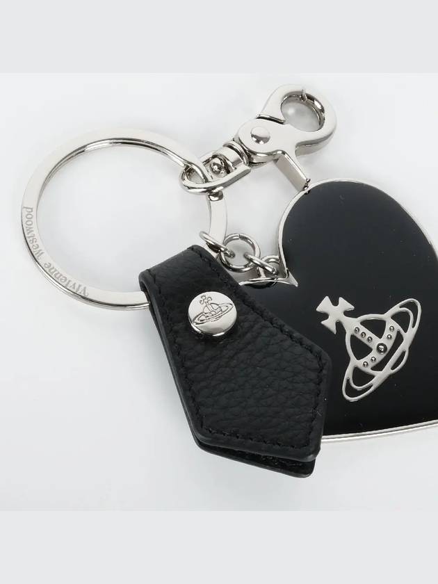 Heart ORB Leather Key Holder Black - VIVIENNE WESTWOOD - BALAAN 5