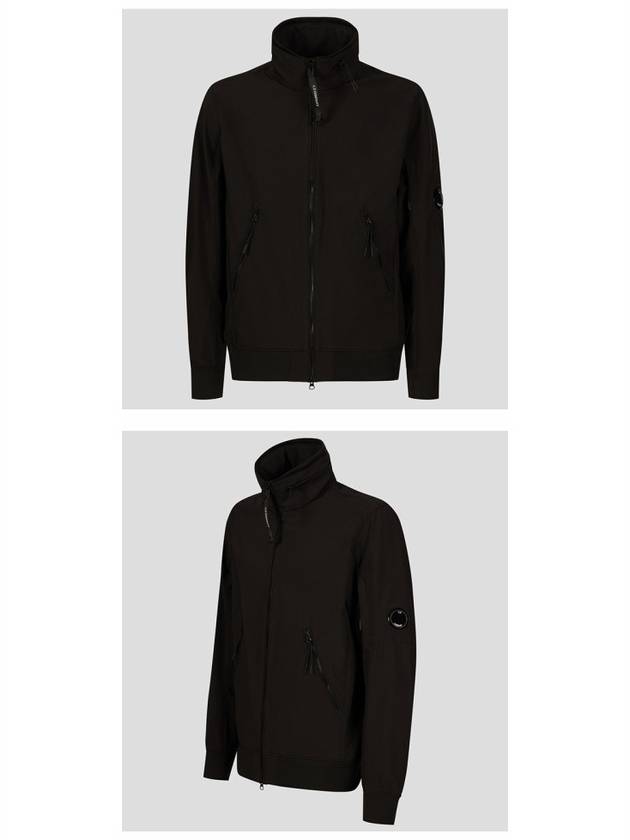 Lens Wappen Soft Shell Zip-Up Jacket Black - CP COMPANY - BALAAN 5