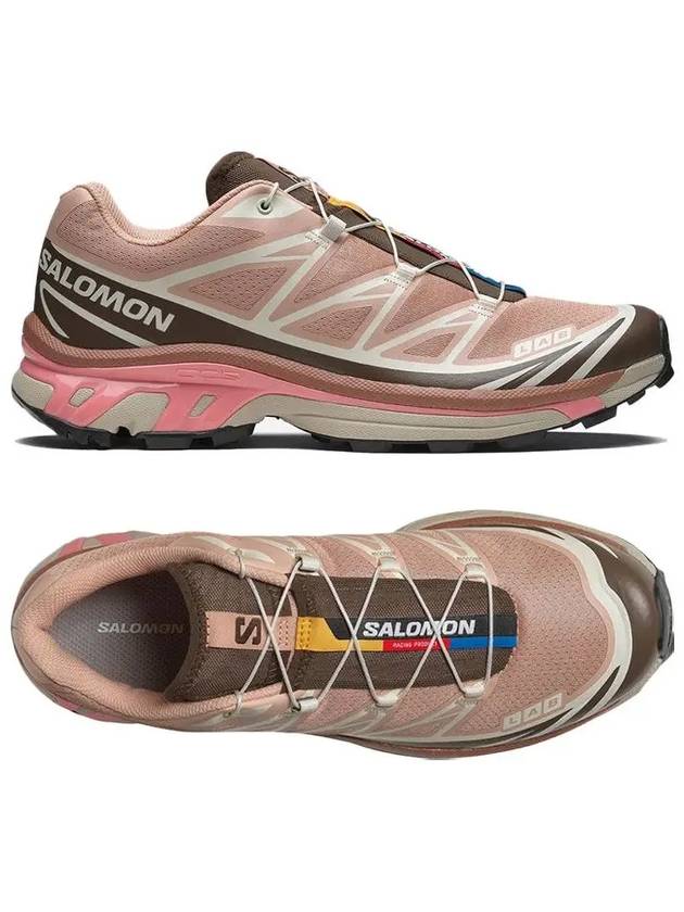 XT-6 Lace-Up Low-Top Sneakers Mahogany Rose - SALOMON - BALAAN 2