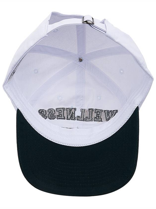 Wellness Club Embroidered Logo Two Tone Ball Cap White - SPORTY & RICH - BALAAN 6