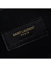 Uptown Grain de Poudre Embossed Leather Clutch Bag Black - SAINT LAURENT - BALAAN 9