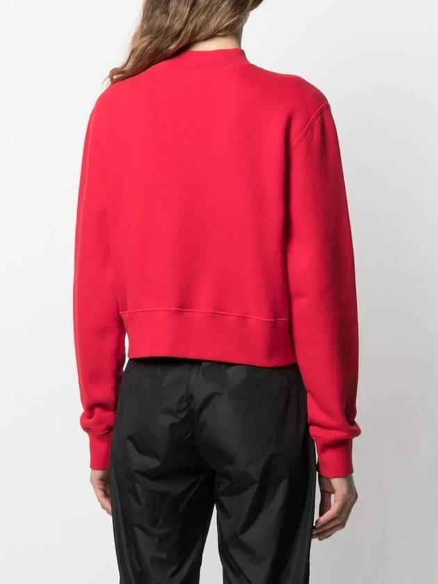 Bear Crop Sweatshirt Red - PALM ANGELS - BALAAN 5