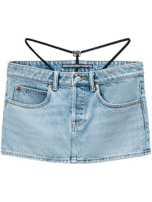 Alexander Wang Mini Skirt With Logo Charm Clothing - ALEXANDER WANG - BALAAN 1