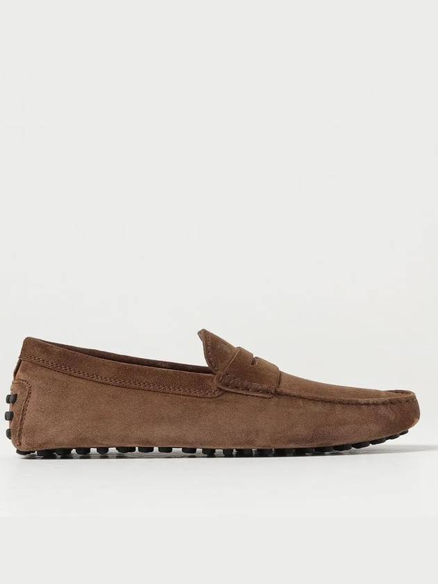 Men's Suede Gommino Driving Shoes Brown - TOD'S - BALAAN 2