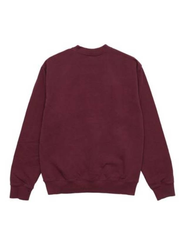 Club Crew Neck Cotton Sweatshirt Burgundy - SPORTY & RICH - BALAAN 3