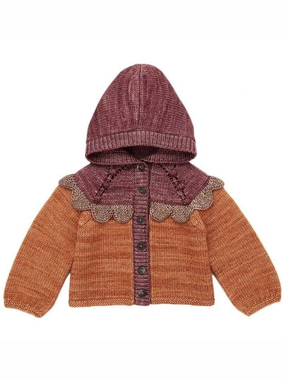 Kids Scallop Yoke Hooded Cardigan BB172028 680 - MISHA&PUFF - BALAAN 2