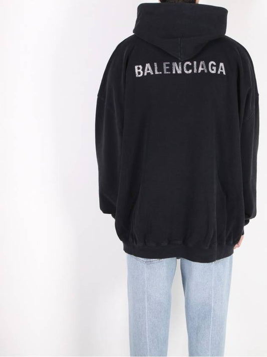 Back Logo Hooded Top Black - BALENCIAGA - BALAAN 2