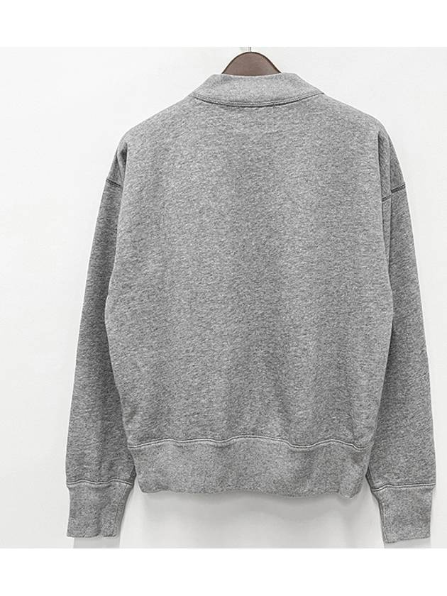 Moby Logo Print Sweatshirt Grey Ice Blue - ISABEL MARANT ETOILE - BALAAN 3