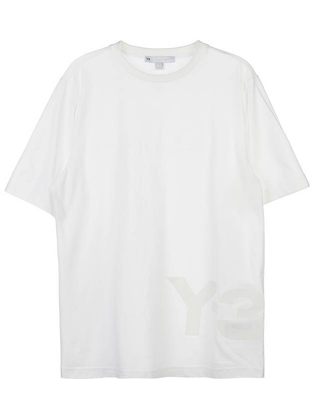 Big Logo Cotton Short Sleeve T-Shirt White - Y-3 - BALAAN 1