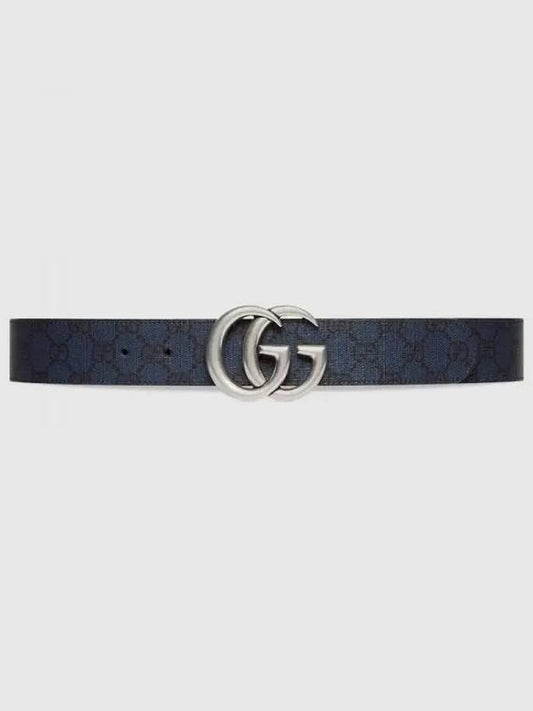 Marmont Double G Reversible Belt Dark Blue - GUCCI - BALAAN 2