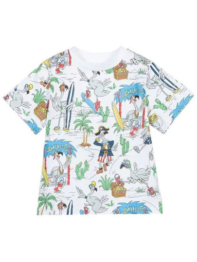 Women's Flamingo Pattern T-Shirt 602241 SQJ67 H913 - STELLA MCCARTNEY - BALAAN 2