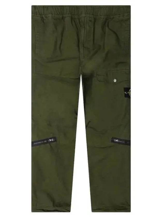 Wappen Logo Cotton Cargo Pants Olive Green - STONE ISLAND - BALAAN 2