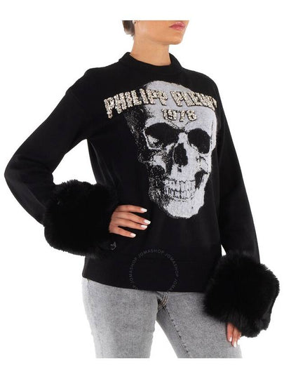 Philipp Plein Skull Embroidered Round Neck Pullover, Size Large - PHILIPP PLEIN - BALAAN 2