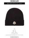 Logo Cotton Beanie Black - MONCLER - BALAAN 3