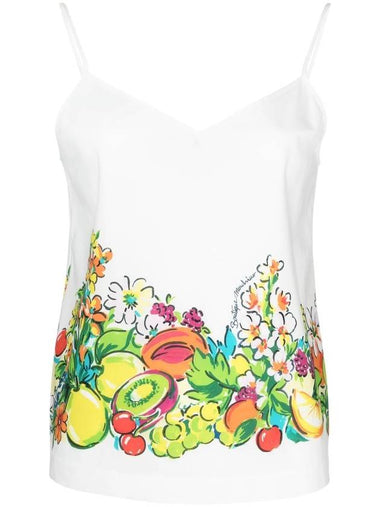 Women's Flower Fruit Print Sleeveless - MOSCHINO - BALAAN 1