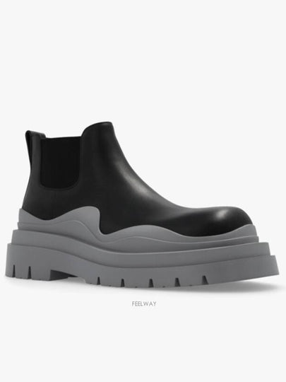 Tire Ankle Chelsea Boots Black Grey - BOTTEGA VENETA - BALAAN 2