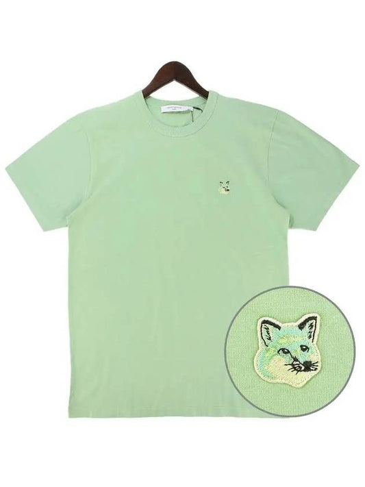 Men s Fox Head Short Sleeve T Shirt KM00144KJ0008 MINT 270993 - MAISON KITSUNE - BALAAN 1