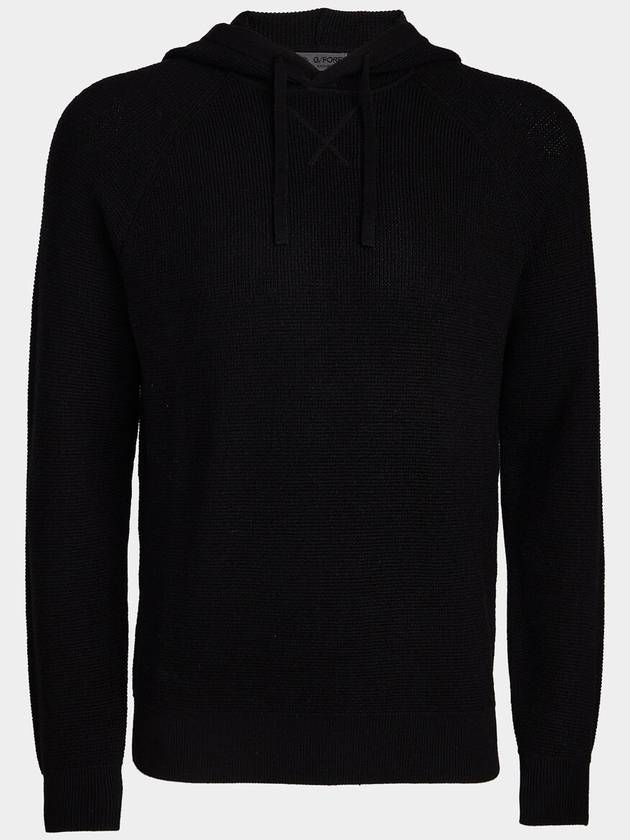 Men's Waffle Stitch Merino Wool Hooded Sweater Onyx - G/FORE - BALAAN 2