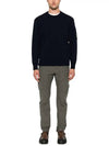 Lambswool GRS Crew Neck Knit Top Navy - CP COMPANY - BALAAN 3