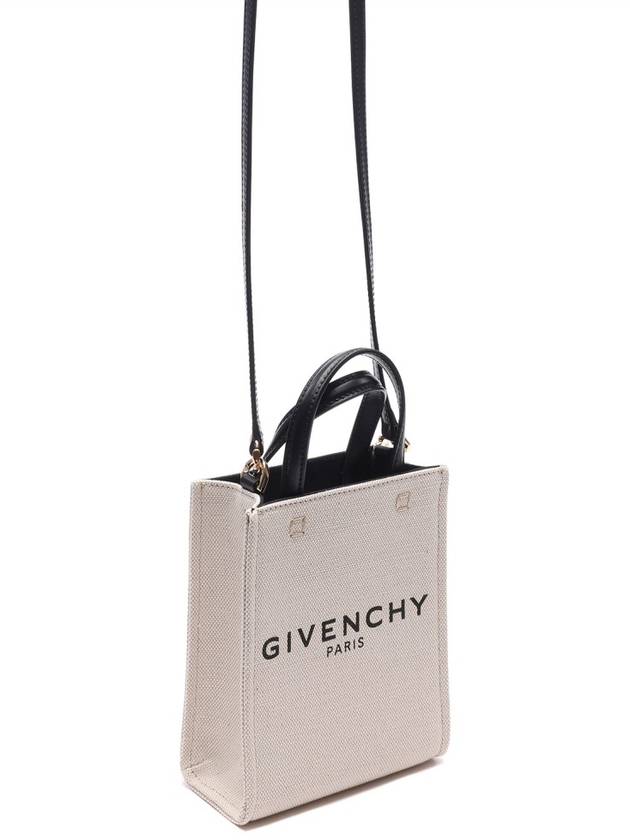 Vertical Mini G Tote Bag Beige Black - GIVENCHY - BALAAN 4