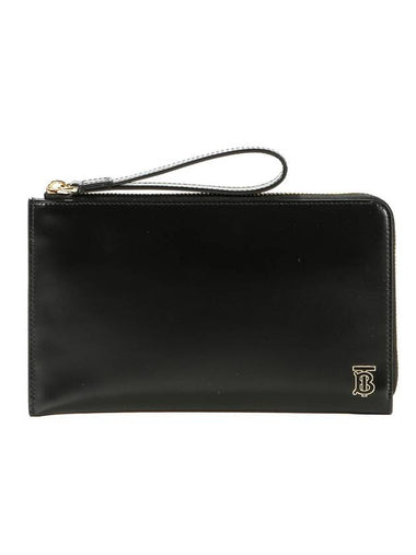 TB Logo Travel Long Wallet Black - BURBERRY - BALAAN 1