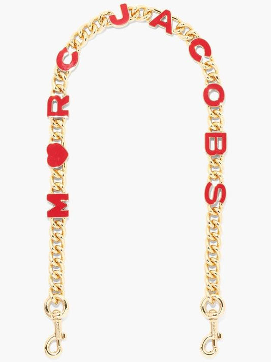 Heart Shoulder Chain Strap True Red Gold S354M06RE22 631 - MARC JACOBS - BALAAN 2