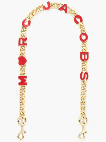 Heart Shoulder Chain Strap True Red Gold S354M06RE22 631 - MARC JACOBS - BALAAN 1