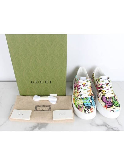 Graffiti print platform sneakers 8 5 275 - GUCCI - BALAAN 2