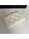 Women's CC Logo Caviar Flap Card Wallet White - CHANEL - BALAAN 5