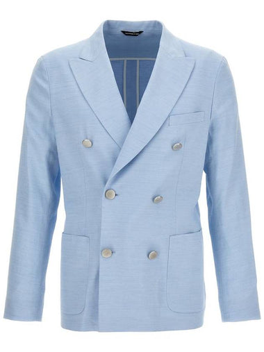 Tonello Double Breast Linen Blazer Jacket - TONELLO - BALAAN 1