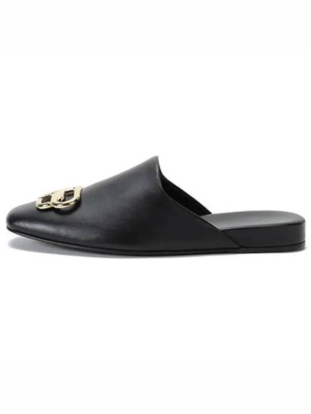 BB Logo Leather Mule Black - BALENCIAGA - BALAAN 2