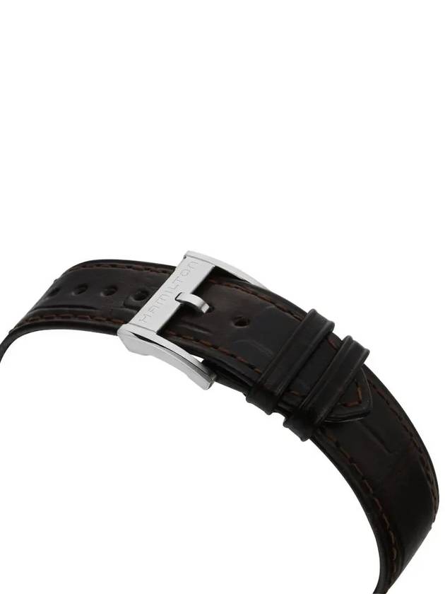 Jazzmaster Open Heart Auto 40mm Calf Leather Watch Brown - HAMILTON - BALAAN 5