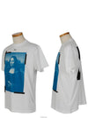 Mona Lisa Print Round Short Sleeve T-Shirt - OFF WHITE - BALAAN 4