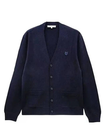 Bold Fox Head Patch Regular Cardigan Navy - MAISON KITSUNE - BALAAN 1