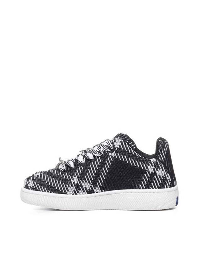 Check Knit Box Low Top Sneakers Black - BURBERRY - BALAAN 5