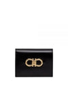 Double Gancio Half Wallet Black - SALVATORE FERRAGAMO - BALAAN 2