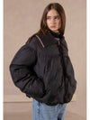 rib collar circle quilting short puffer charcoal - REAL ME ANOTHER ME - BALAAN 2