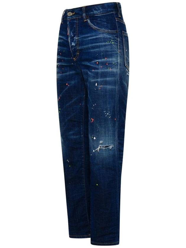 Boston Splatter Distressed Jean Blue - DSQUARED2 - BALAAN 3